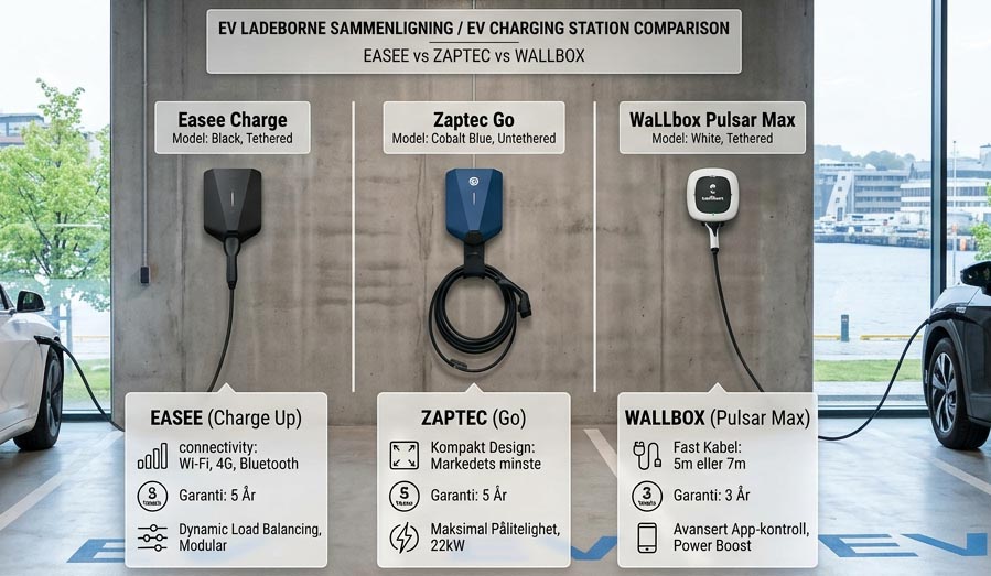 Easee vs Zaptec vs Wallbox: which charger to choose?